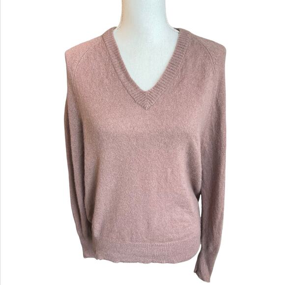 360cashmere Sweaters - 360 cashmere V-Neck Sweater Dusty Rose lightweight preppy timeless luxury